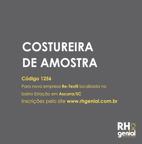 COSTUREIRA DE AMOSTRA (ASCURRA)